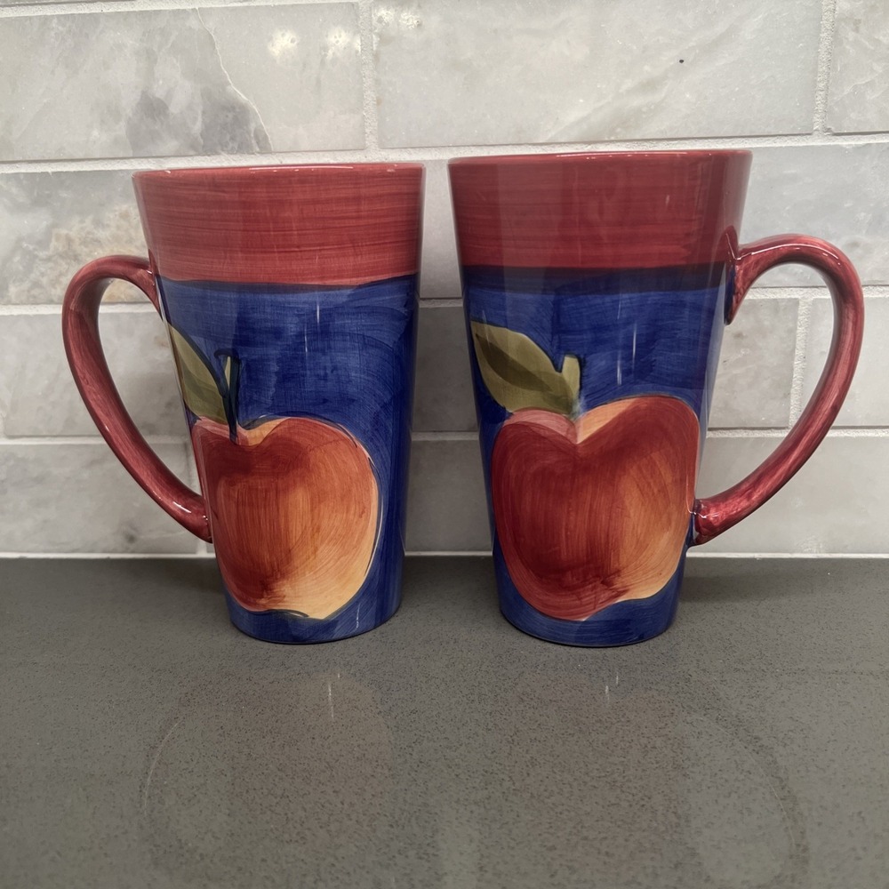 Certified International~2~Apple 6" Tall Mug